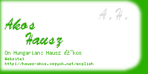 akos hausz business card